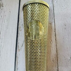 Starbucks Studded Venti Gold Tumbler
